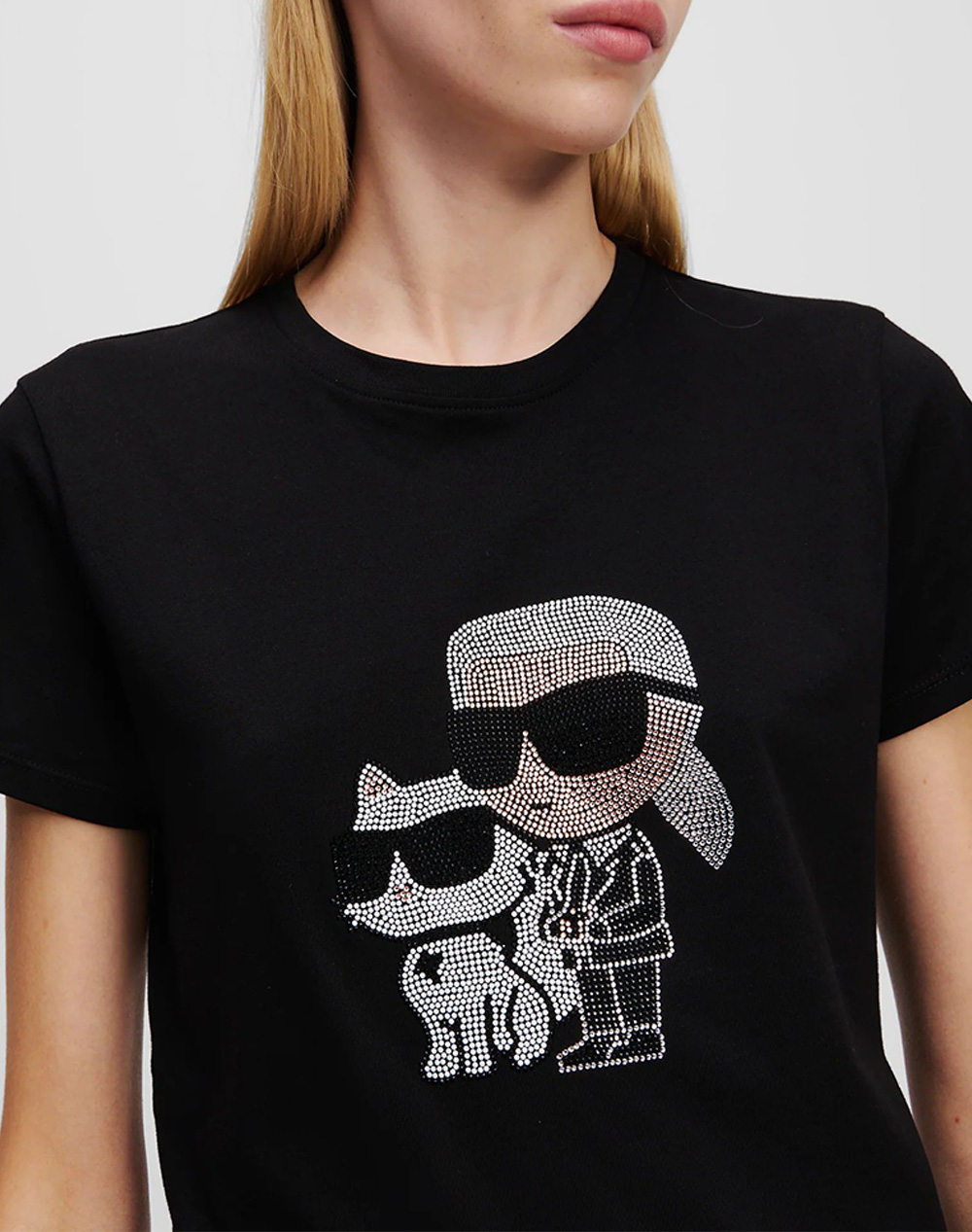 Karl Lagerfeld Jeans Ikon Rs Duo T-Shirt A1W17131-999 Black Γυναικεία ρούχα μπλούζες Τ-Shirt Politikos Shop Πολιτικός