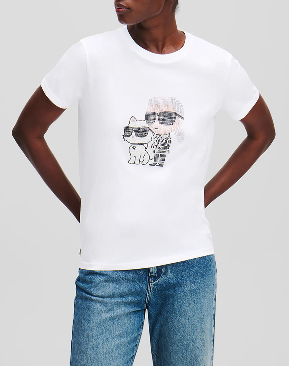 KARL LAGERFELD JEANS IKON RS DUO T-SHIRT A1W17131-100 White