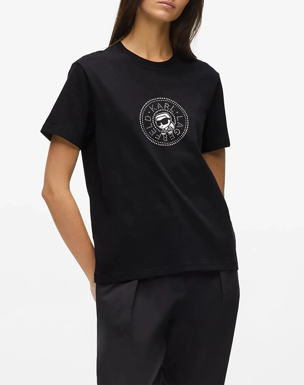 KARL LAGERFELD IKON RS CIRCLE T-SHIRT B2W17025-999 Black