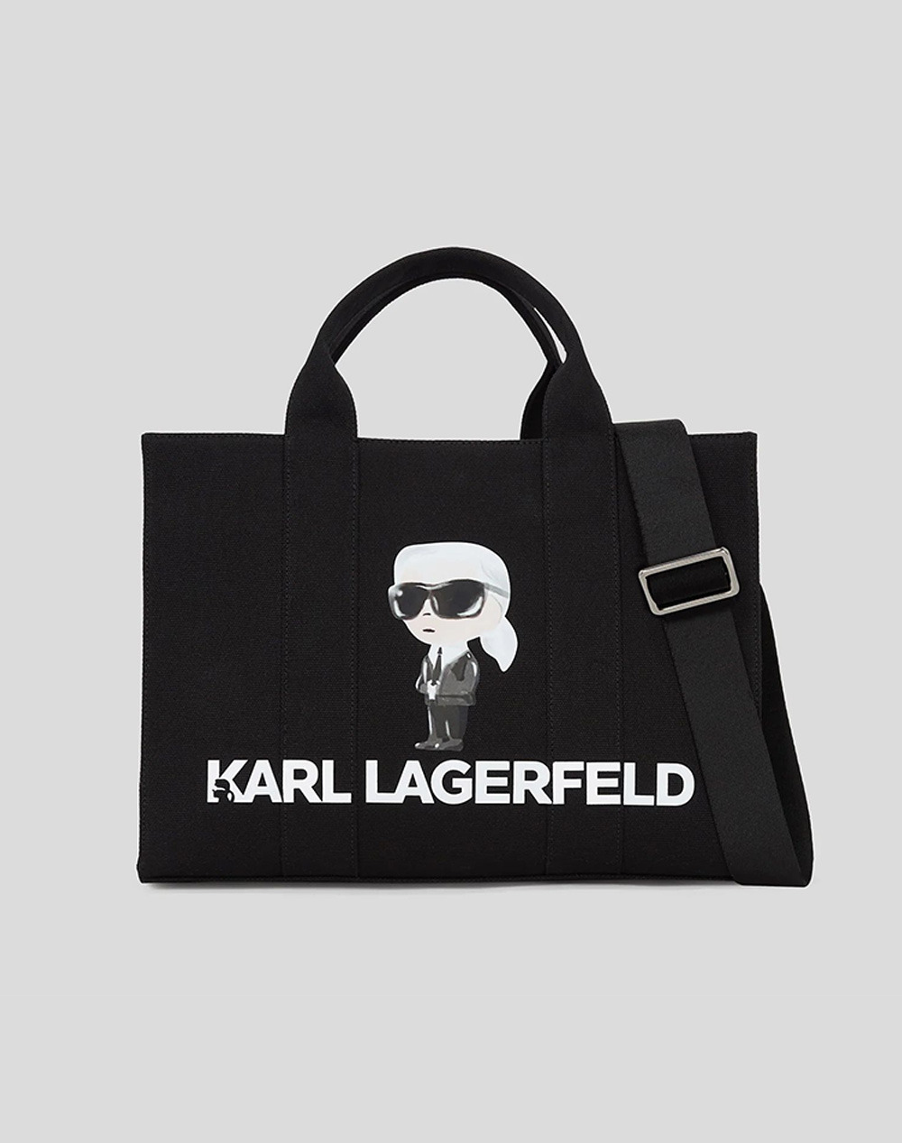 KARL LAGERFELD IKON KARL SQUARE TOTE A2W50047-999 Black