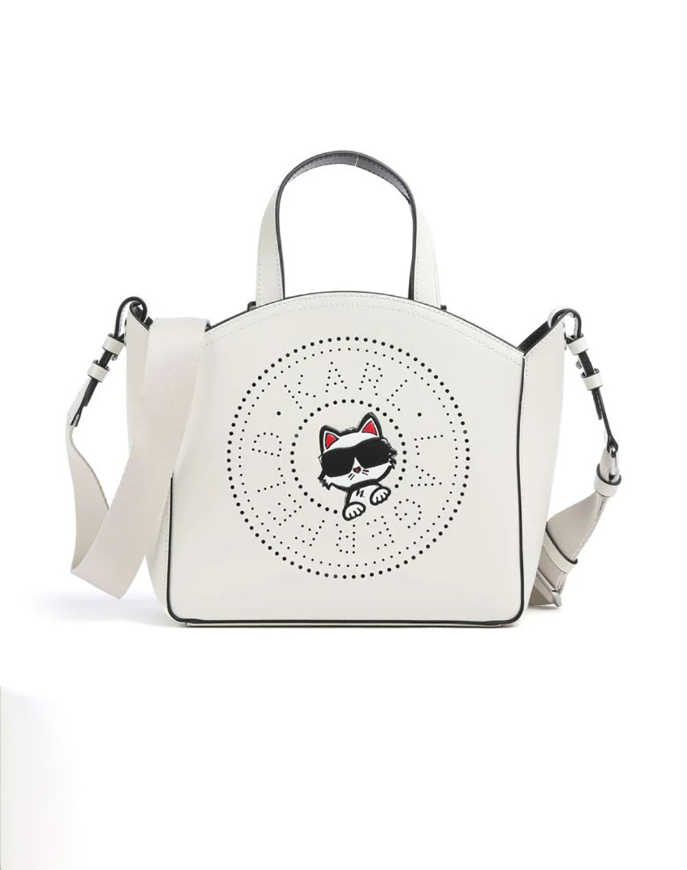 KARL LAGERFELD IKON CIRCLE CHOUPETTE SM TOTE B2W30221-110 OffWhite