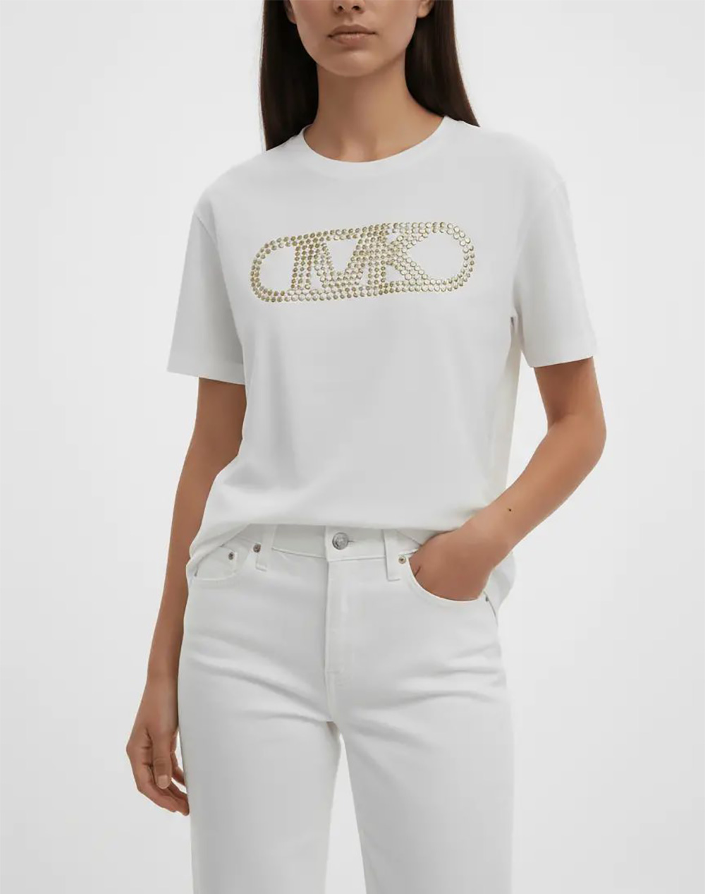 MICHAEL KORS MS651SC97J ΜΠΛΟΥΖΑ ΚΟΝΤΟΜΑΝΙΚΗ MICHAEL MICHAEL KORS MS651SC97J-100 White