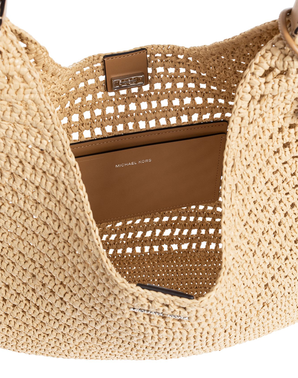 Michael Kors 30S6Sy5H3W Nolita Shoulder Bag 30S6Sy5H3W-202 Biege Γυναικεία αξεσουάρ τσάντες Politikos Shop Πολιτικός
