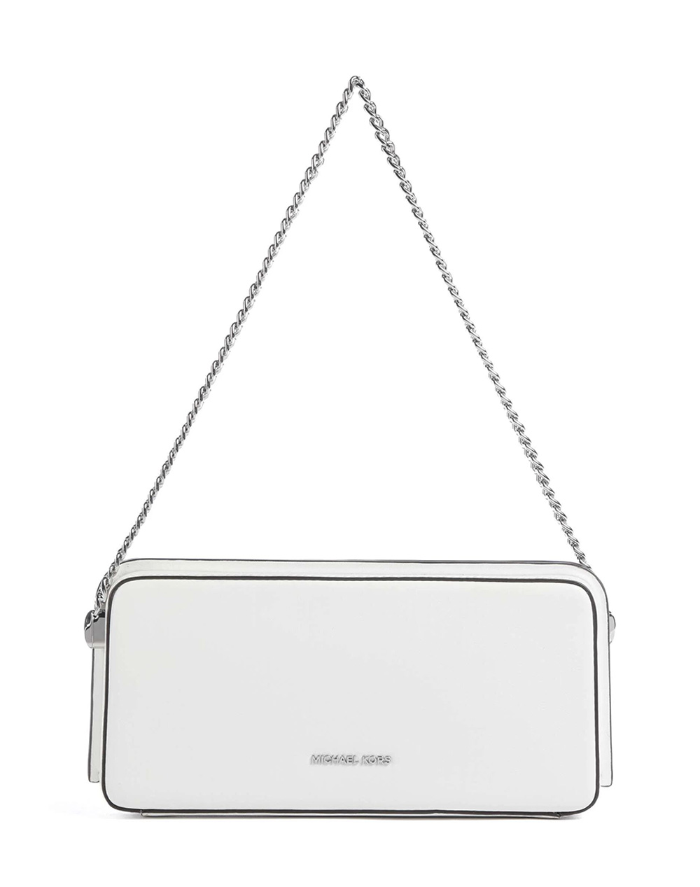 Michael Kors Γυναικεία Τσάντα Τύπου Clutch Άσπρο Φυσικό Δέρμα