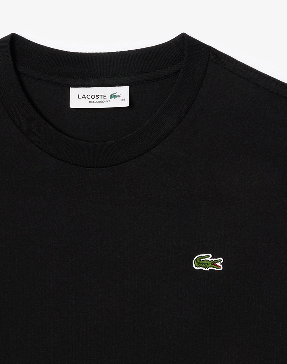 Lacoste Μπλούζα Κμ Tee-Shirt Ss 3Tf7215-031 Black Γυναικεία ρούχα μπλούζες Τ-Shirt Politikos Shop Πολιτικός