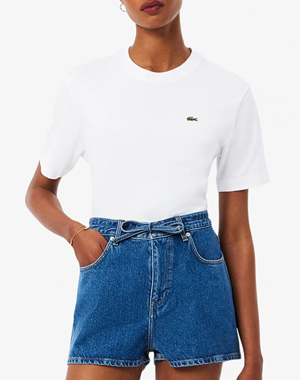 LACOSTE ΜΠΛΟΥΖΑ ΚΜ TEE-SHIRT SS 3TF7215-001 White