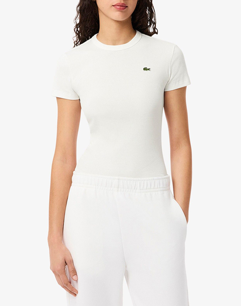 LACOSTE ΜΠΛΟΥΖΑ ΚΜ TEE-SHIRT 3TF5538-70V OffWhite