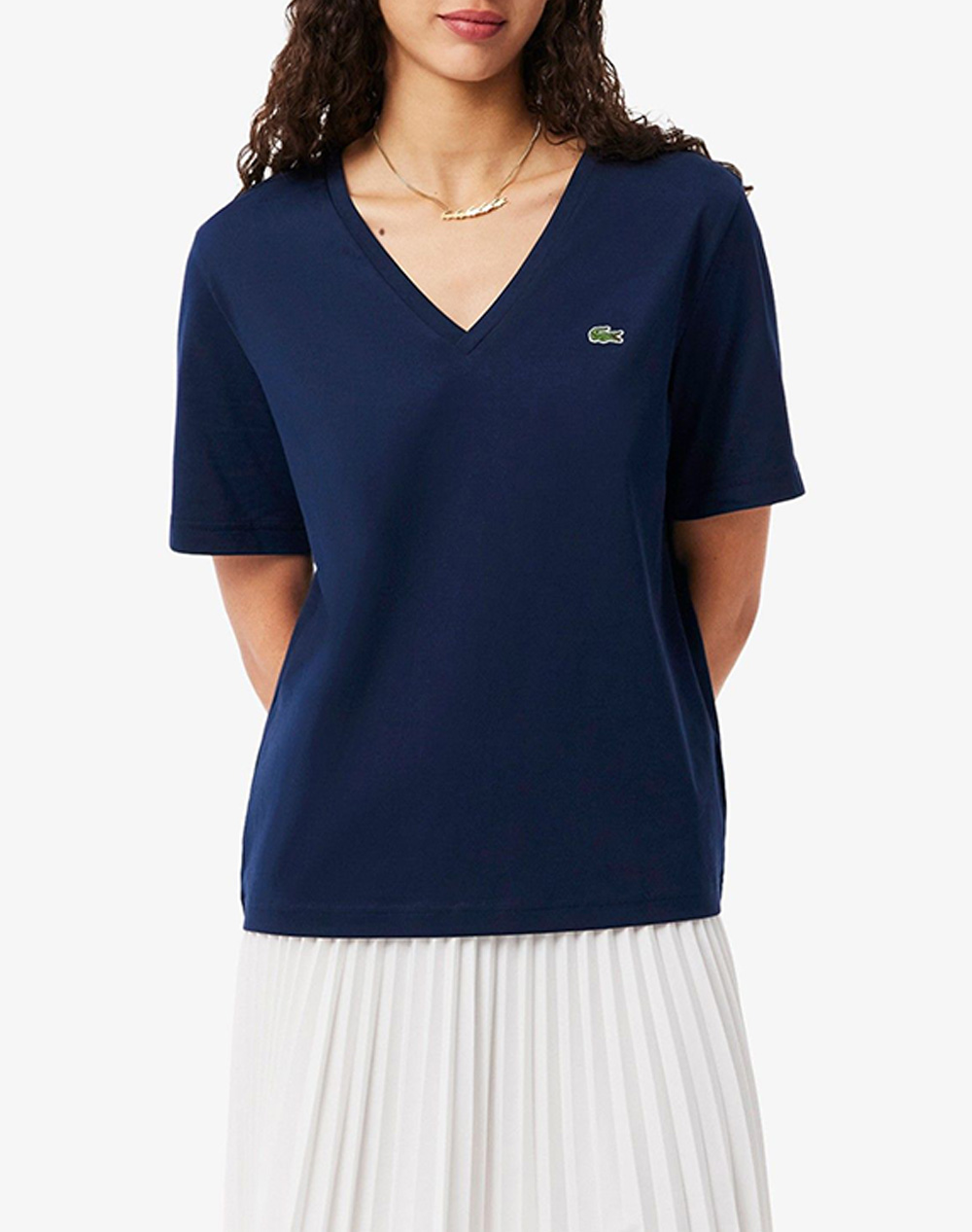 LACOSTE ΜΠΛΟΥΖΑ ΚΜ TEE-SHIRT SS 3TF7300-166 NavyBlue