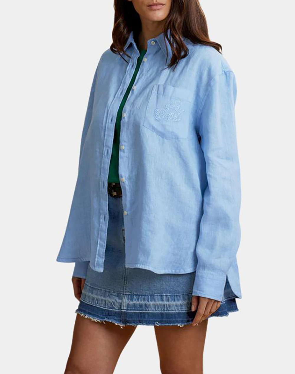 LA MARTINA ΠΟΥΚΑΜΙΣΟ ΜΜ WOMAN SHIRT L/S LINEN 3LMWCC007-07020 LightBlue