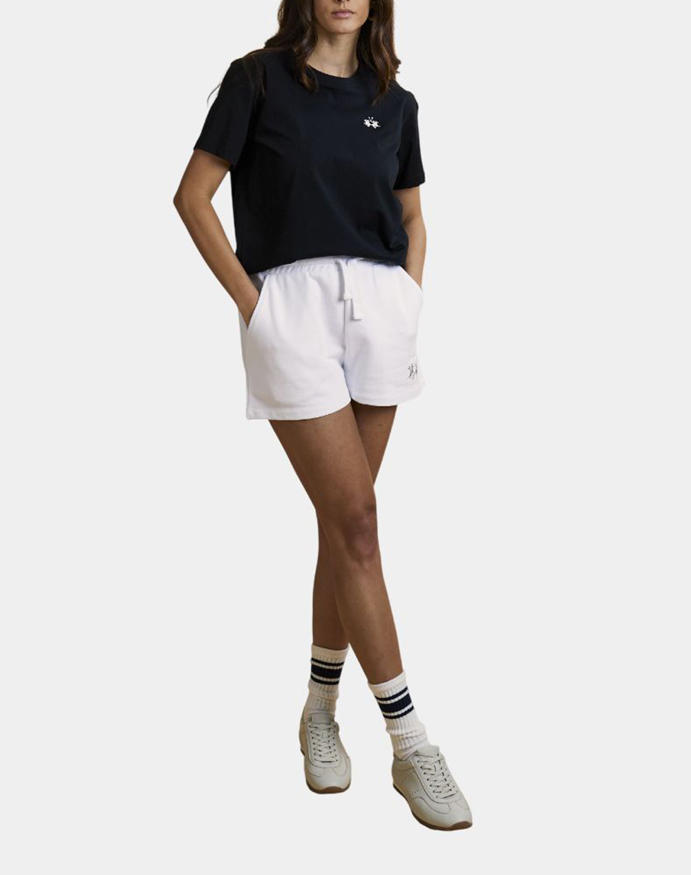 La Martina Μπλούζα T-Shirt Κμ Woman S 40 1 Cotton 3Lmwcr002-09999 Black Γυναικεία ρούχα μπλούζες Τ-Shirt Politikos Shop Πολιτικός