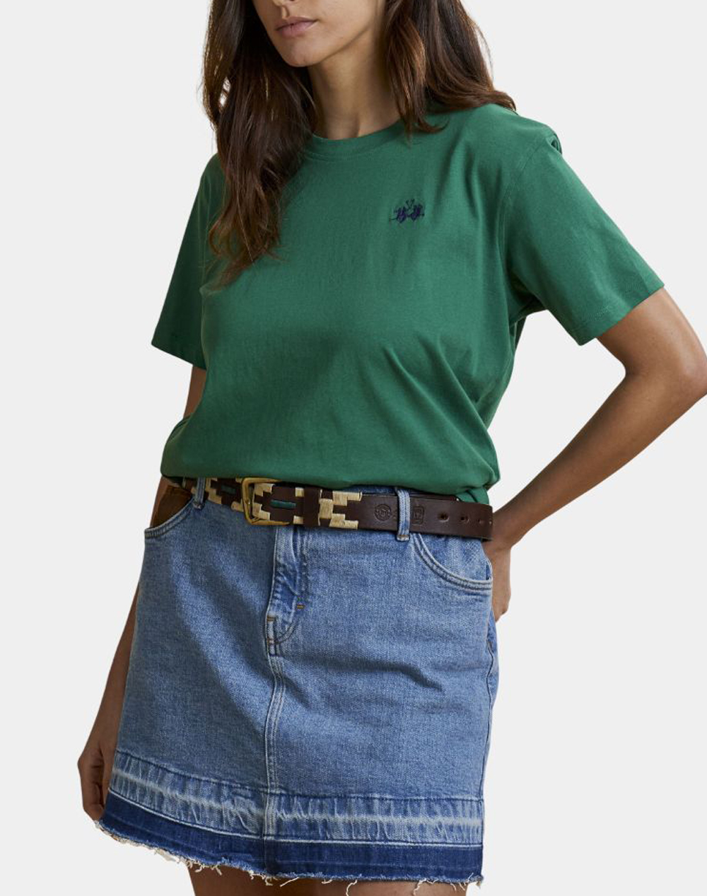 LA MARTINA ΜΠΛΟΥΖΑ T-SHIRT ΚΜ WOMAN T-SHIRT S/S 40/1 COTTON 3LMWCR002-03049 Green