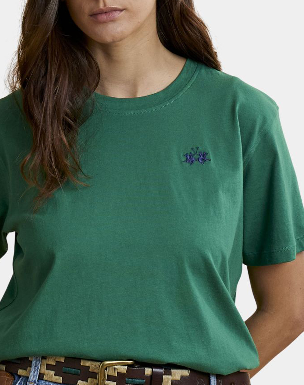 La Martina Μπλούζα T-Shirt Κμ Woman S 40 1 Cotton 3Lmwcr002-03049 Green Γυναικεία ρούχα μπλούζες Τ-Shirt Politikos Shop Πολιτικός