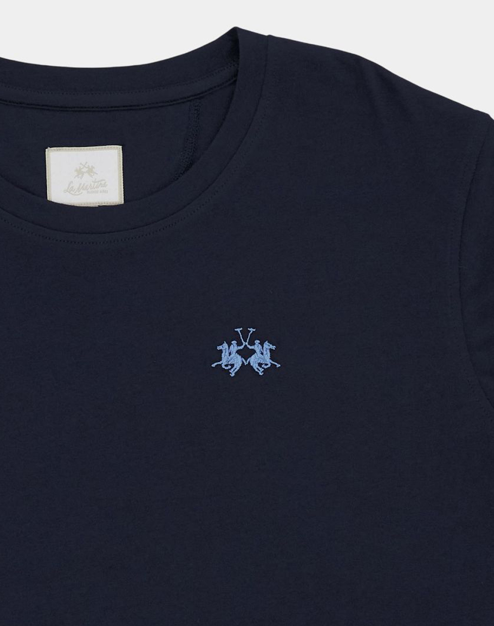 La Martina Μπλούζα T-Shirt Κμ Woman S 40 1 Cotton 3Lmwcr002-07017 Navyblue Γυναικεία ρούχα μπλούζες Τ-Shirt Politikos Shop Πολιτικός