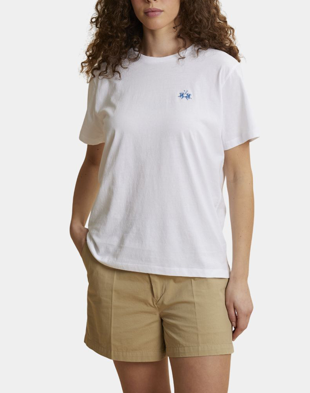 LA MARTINA ΜΠΛΟΥΖΑ T-SHIRT ΚΜ WOMAN T-SHIRT S/S 40/1 COTTON 3LMWCR002-00001 White