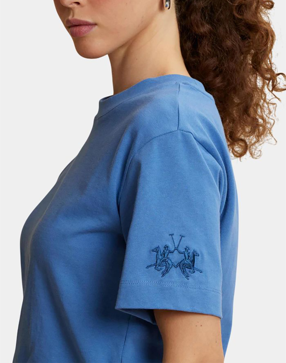 La Martina Μπλούζα T-Shirt Κμ Woman S Crewneck Lgt 3Lmwcr001-07020 Blue Γυναικεία ρούχα μπλούζες Τ-Shirt Politikos Shop Πολιτικός