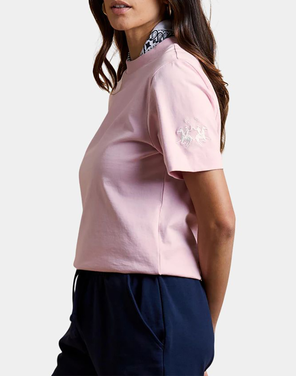 La Martina Μπλούζα T-Shirt Κμ Woman S Crewneck Lgt 3Lmwcr001-05221 Lightpink Γυναικεία ρούχα μπλούζες Τ-Shirt Politikos Shop Πολιτικός