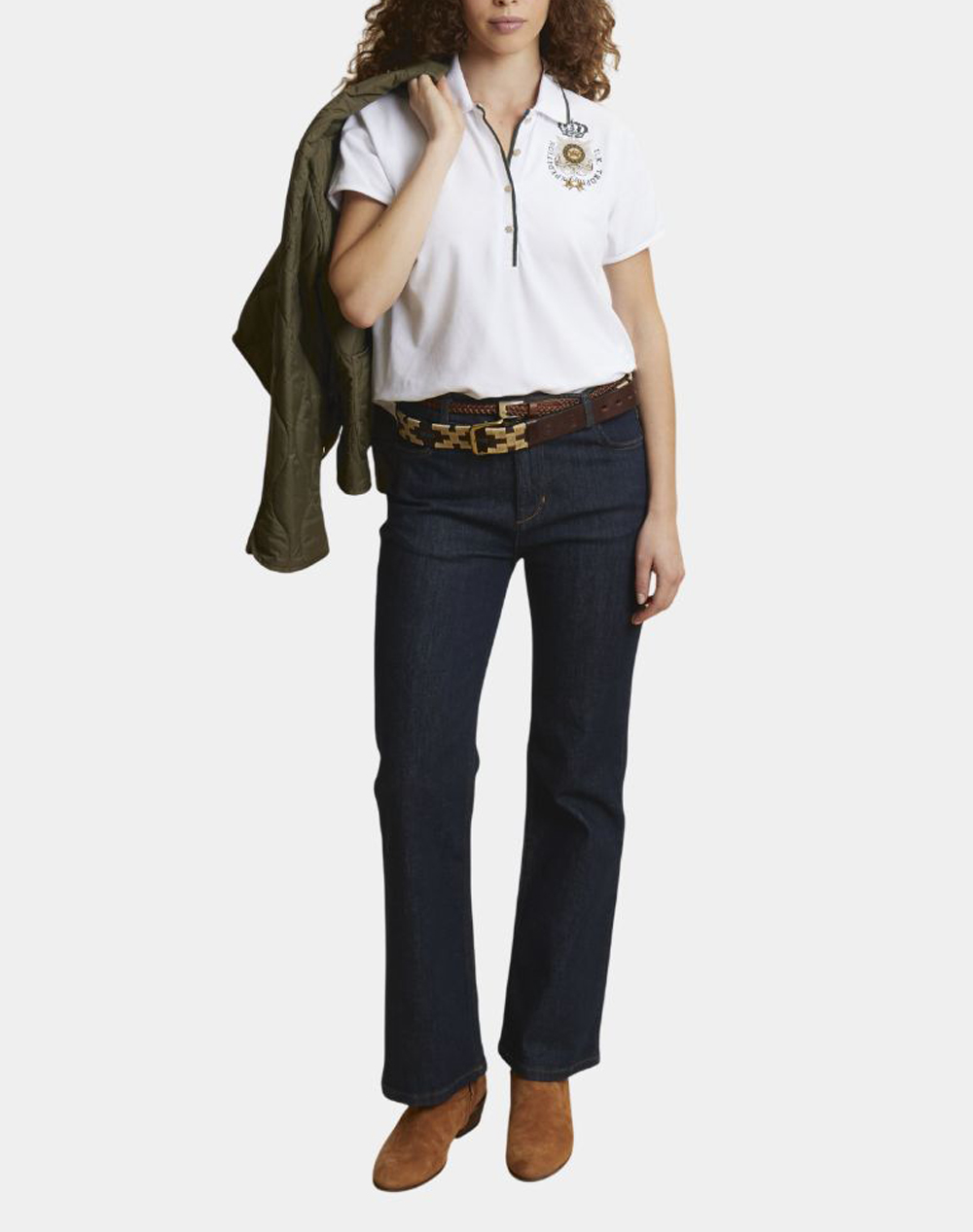 La Martina Μπλούζα Πολο Κμ Woman Polo S Piquet Stretch 3Lmwcpg31-00001 White Γυναικεία ρούχα μπλούζες Politikos Shop Πολιτικός