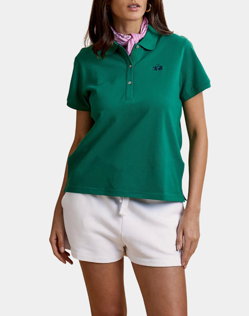 LA MARTINA ΜΠΛΟΥΖΑ ΠΟΛΟ ΚΜ WOMAN POLO S/S 30/1 COTTON PIQ 3LMWCP006-03049 Green