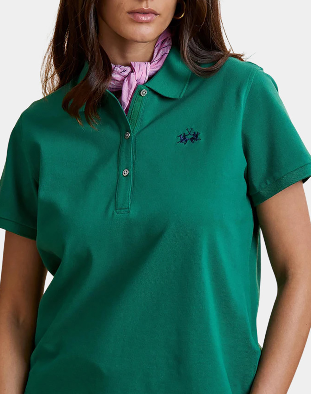 La Martina Μπλούζα Πολο Κμ Woman Polo S 30 1 Cotton Piq 3Lmwcp006-03049 Green Γυναικεία ρούχα μπλούζες Politikos Shop Πολιτικός