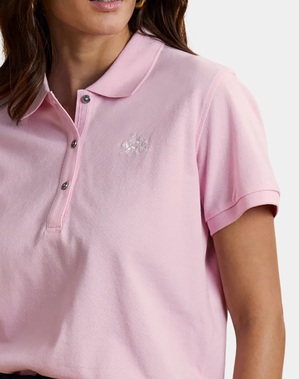 La Martina Μπλούζα Πολο Κμ Woman Polo S 30 1 Cotton Piq 3Lmwcp006-05221 Pink Γυναικεία ρούχα μπλούζες Politikos Shop Πολιτικός