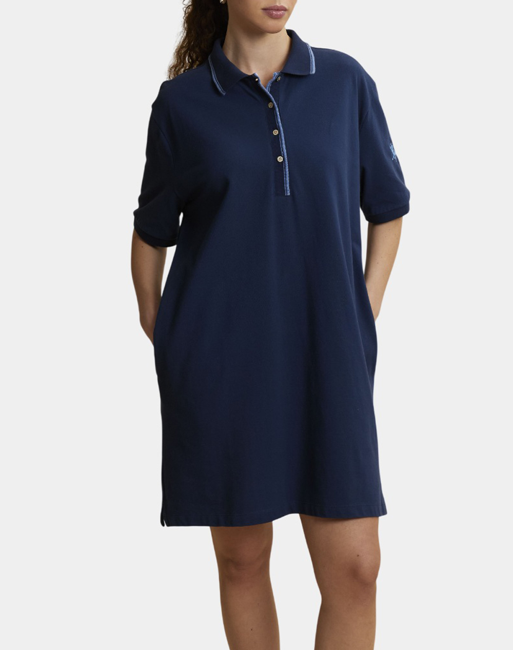 LA MARTINA ΦΟΡΕΜΑ WOMAN DRESS COTTON PIQUET 30/1 3LMWCD005-07017 NavyBlue