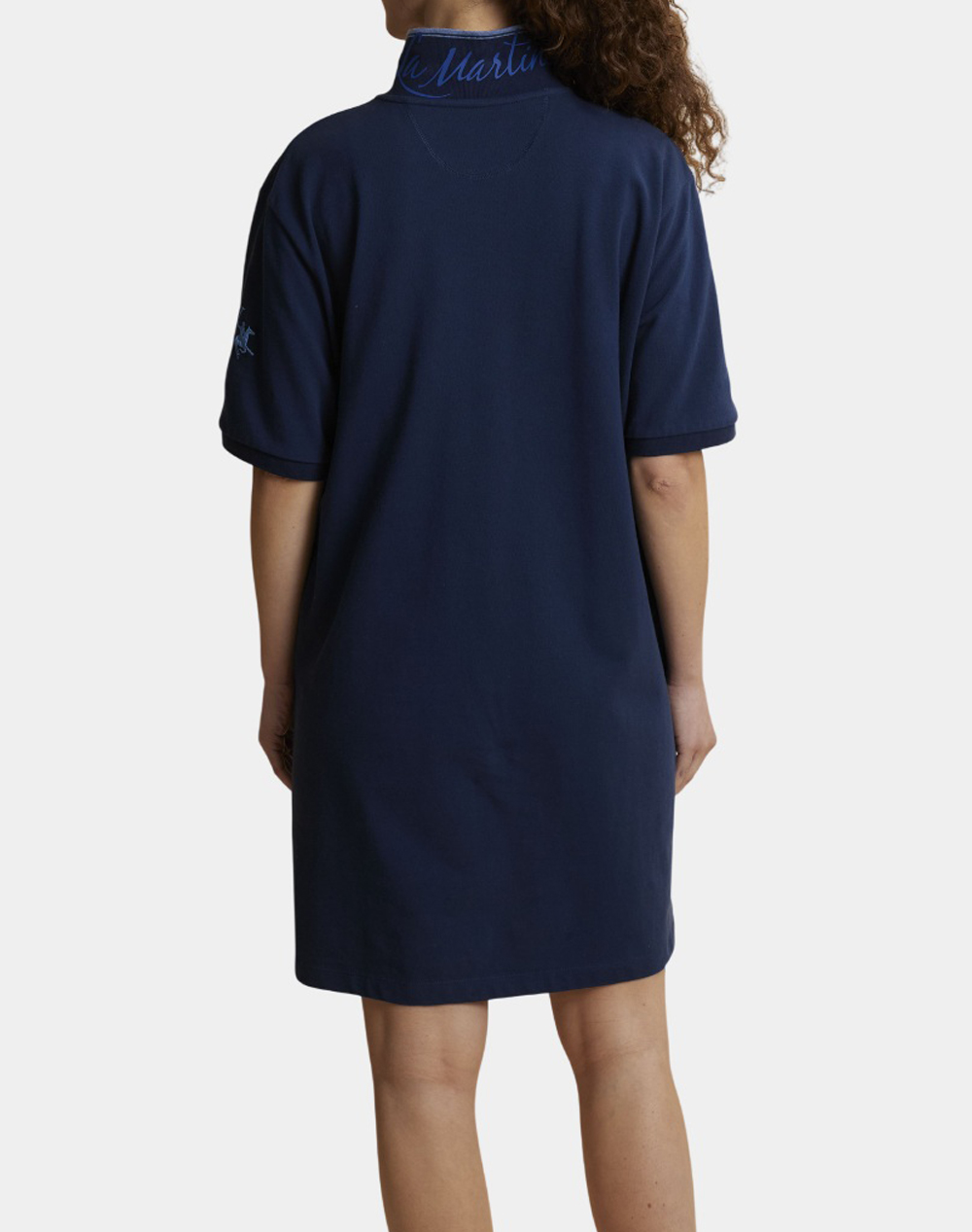 LA MARTINA ΦΟΡΕΜΑ WOMAN DRESS COTTON PIQUET 30/1 3LMWCD005-07017 NavyBlue