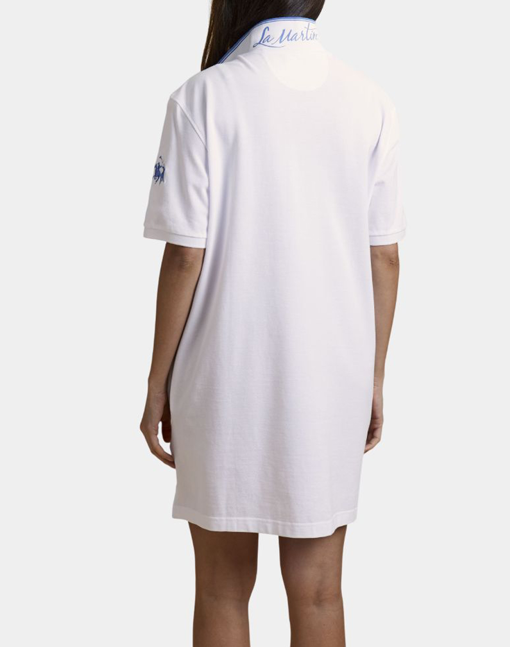 LA MARTINA ΦΟΡΕΜΑ WOMAN DRESS COTTON PIQUET 30/1 3LMWCD005-00001 White