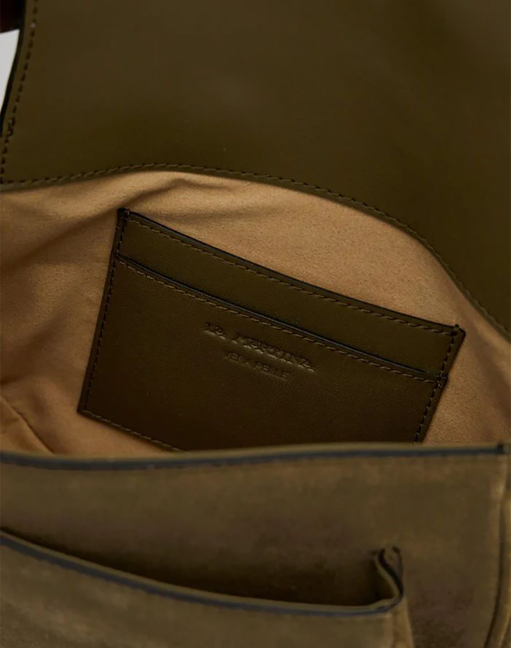 La Martina Τσάντα Bandoliera Suede Cuoietto 3Lmwca011-Lt130-B3215 Olive Γυναικεία αξεσουάρ τσάντες Politikos Shop Πολιτικός
