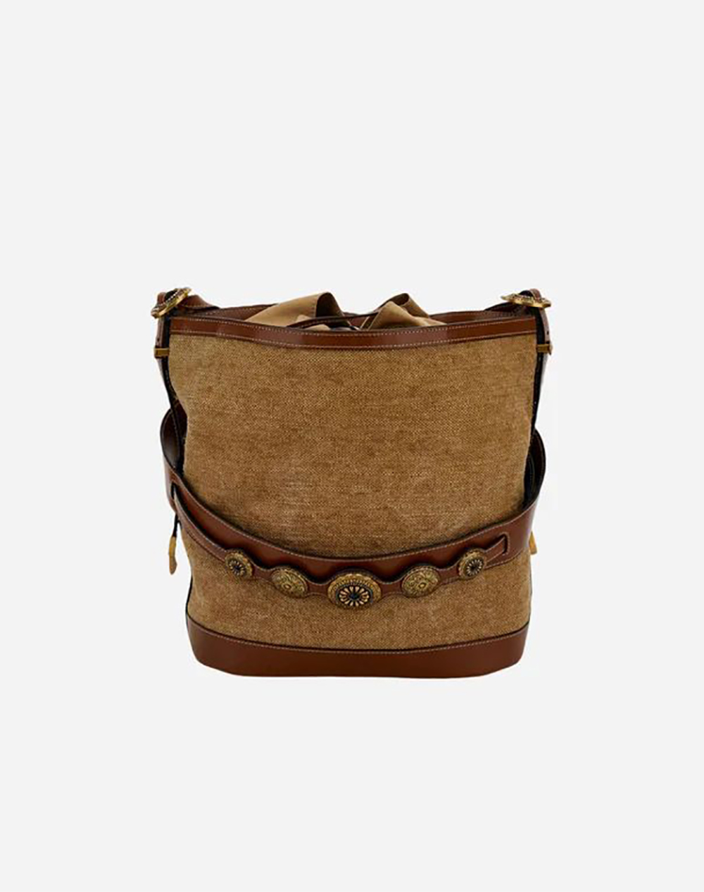 LA MARTINA ΤΣΑΝΤΑ BUCKET BAG FADED LINED CANVAS 3LMWCA013-B4235 Biege