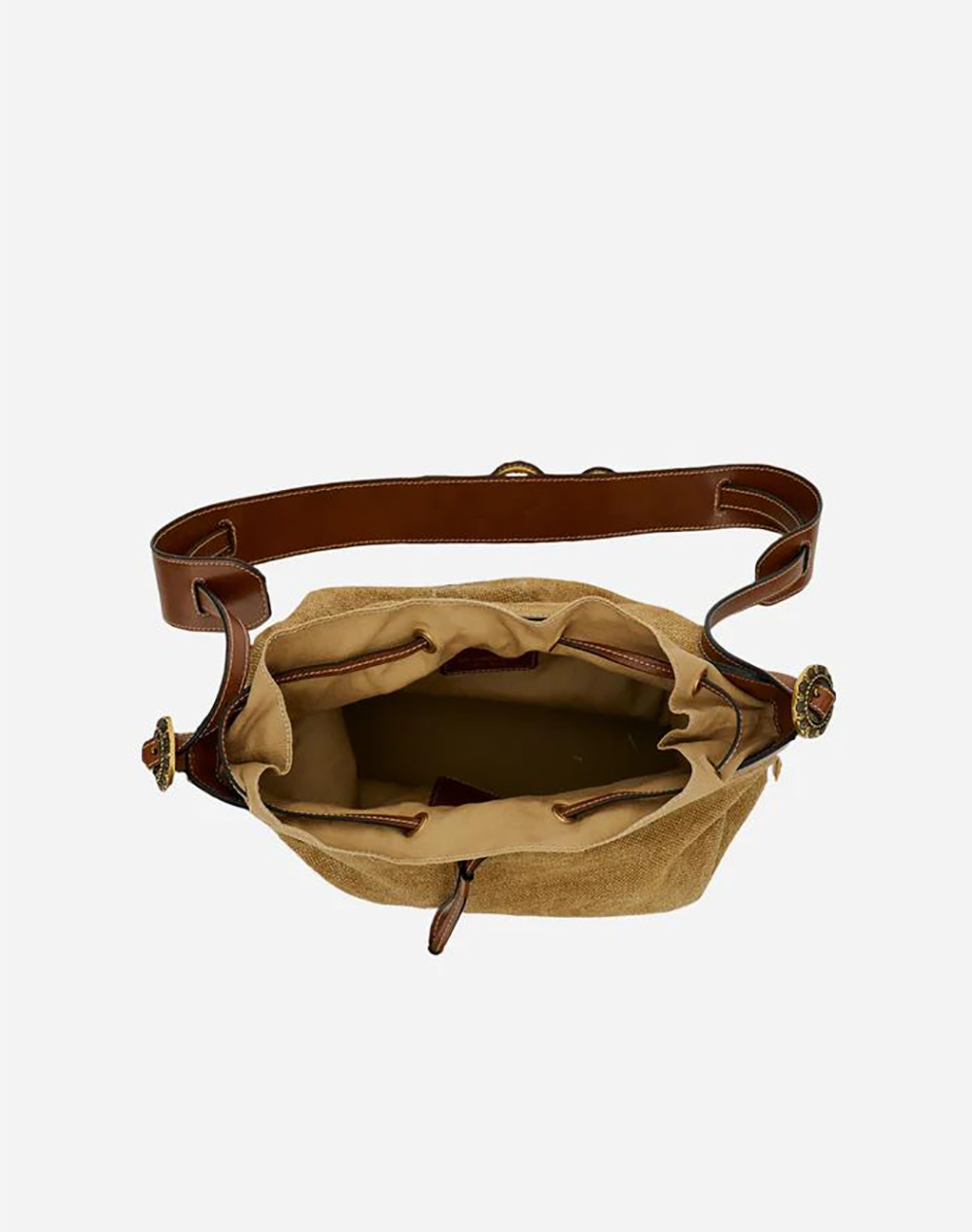 La Martina Τσάντα Bucket Bag Faded Lined Canvas 3Lmwca013-B4235 Biege Γυναικεία αξεσουάρ τσάντες Politikos Shop Πολιτικός