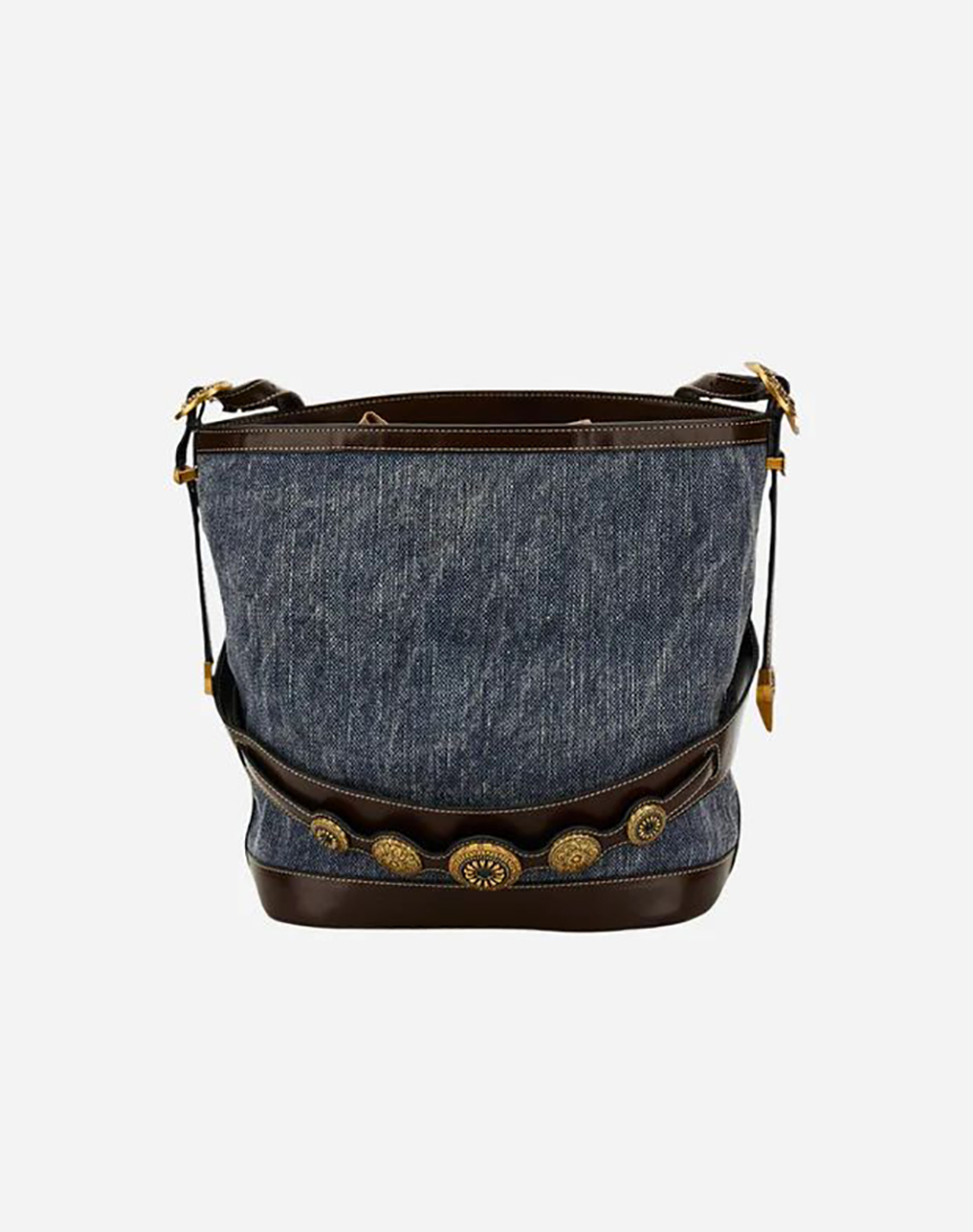 LA MARTINA ΤΣΑΝΤΑ BUCKET BAG FADED LINED CANVAS 3LMWCA013-B7455 DenimBlue