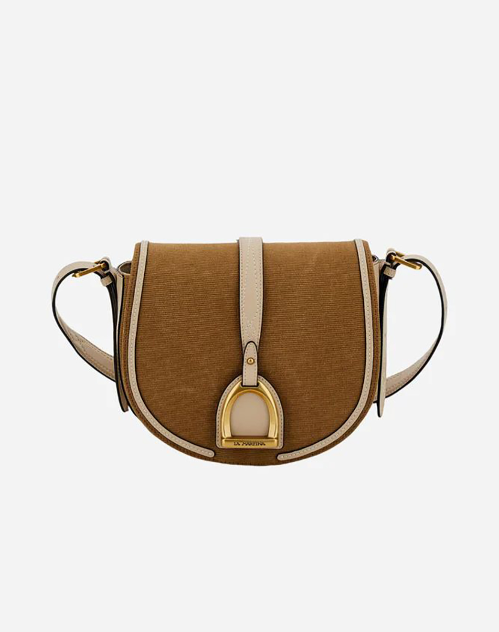 LA MARTINA ΤΣΑΝΤΑ CROSS BODY MEDIUM BAG SMOOTH F 3LMWCA014-LT122-B4235 Biege