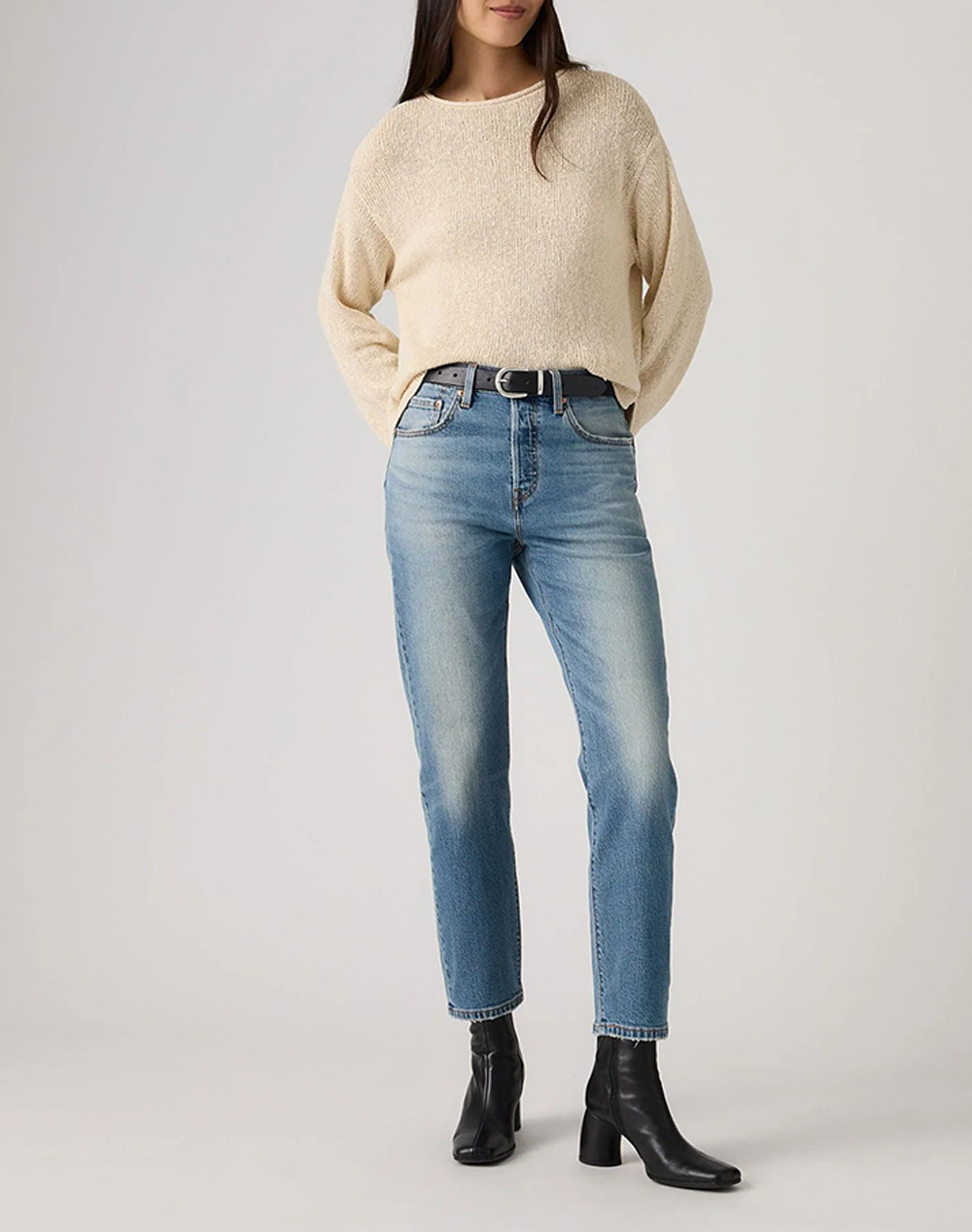 Levis 501 Crop Lightweight A8746-0005-0005 Denimblue Γυναικεία ρούχα παντελόνια Jean 5P Cargo Politikos Shop Πολιτικός