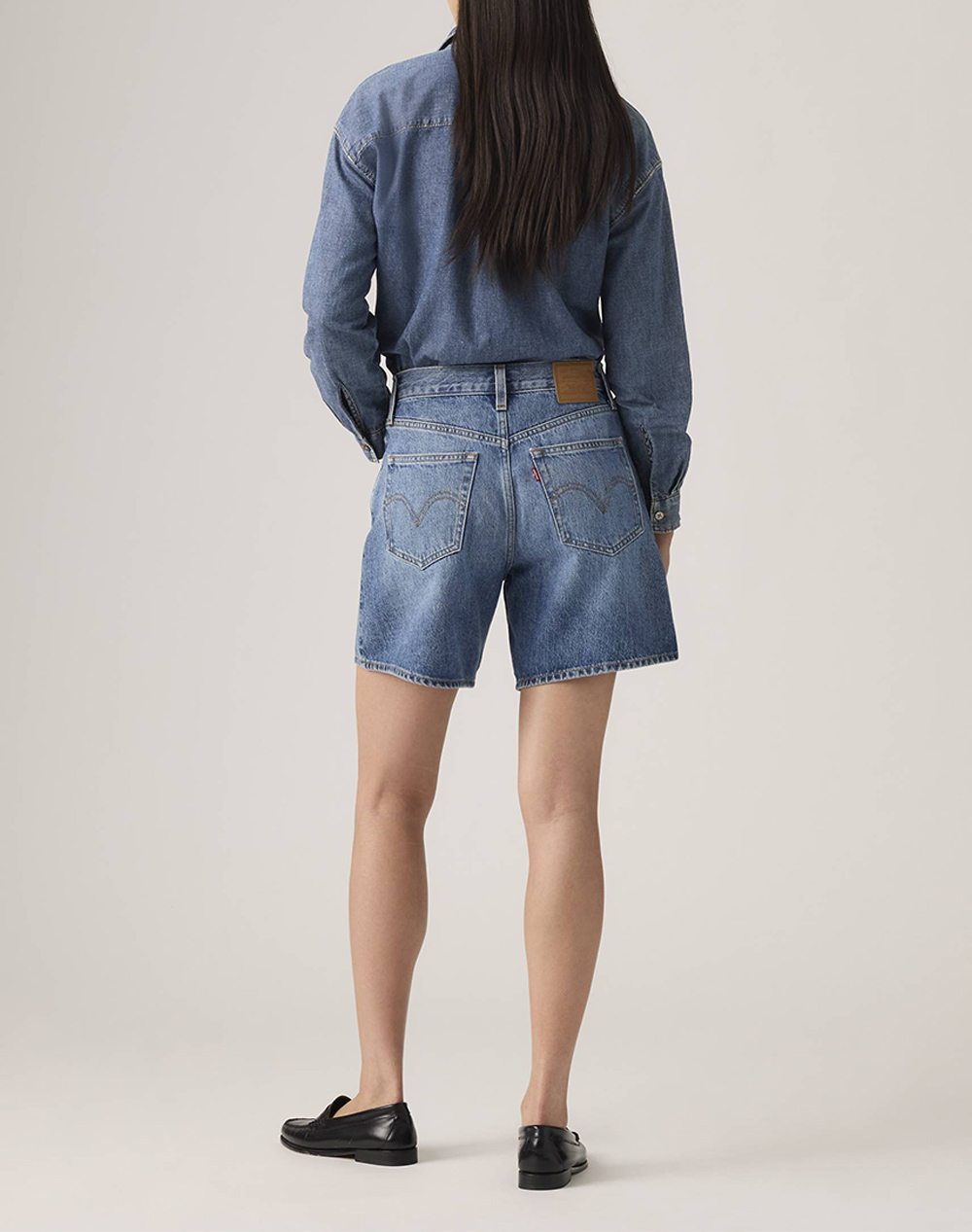 LEVIS HIGH BAGGY SHORT A9311-0005-0005 DenimBlue φωτογραφία