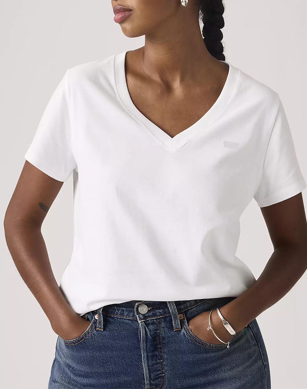 LEVIS FAVORITE V-NECK HM 005J6-0011-0011 White