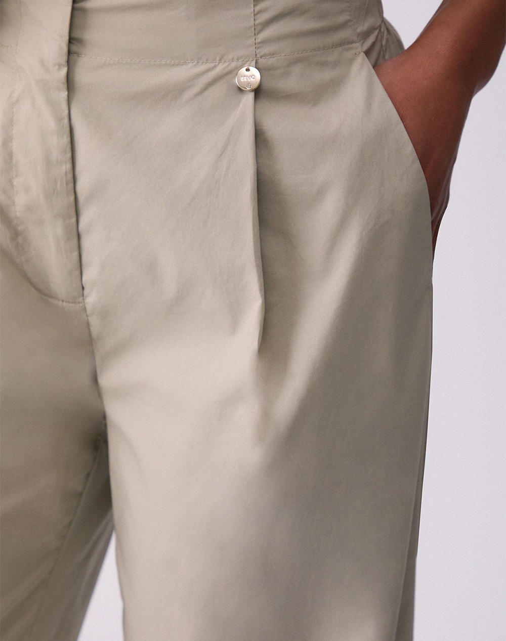 Liu Jo White Wa6C53 Pant Ts Tpotf Lungo Παντελόνι Γυναικείο Wa6498T4853-61107 Lightgray Γυναικεία ρούχα παντελόνια Υφασματινα Politikos Shop Πολιτικός