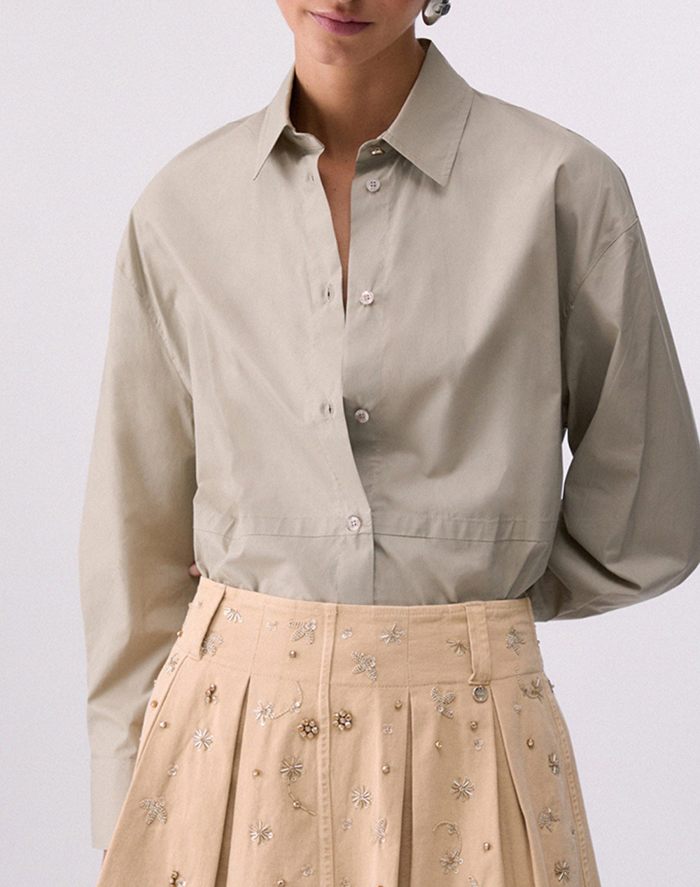 LIU JO WHITE_WA6C53_CAMICIA TS M/L ALUMINUM ΠΟΥΚΑΜΙΣΟ ΓΥΝΑΙΚΕΙΟ WA6324T48531107-61107 Biege