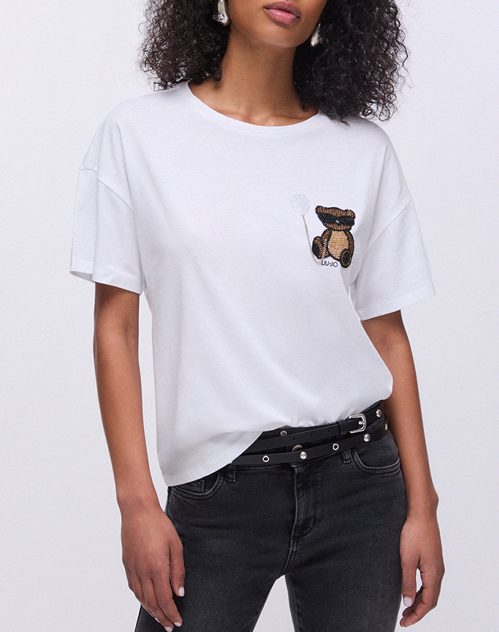 LIU JO WHITE_WA6J17_T-SHIRT MODA M/C ΜΠΛΟΥΖΑ ΓΥΝΑΙΚΕΙΟ WA6414JS923-P9430 White