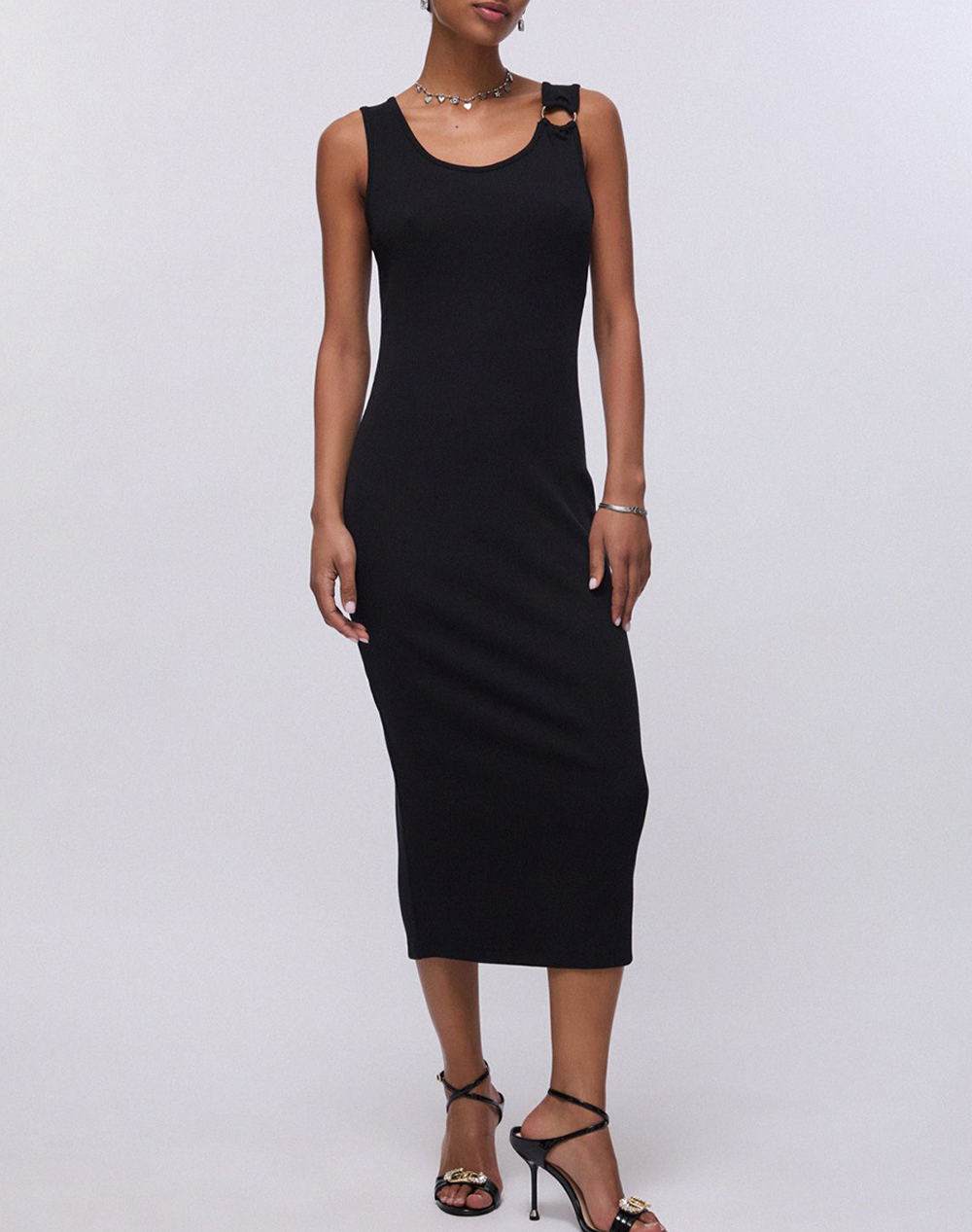 LIU JO BEACHWEAR_VA6J05_ABITO JERSEY COSTINA ΦΟΡΕΜΑ ΓΥΝΑΙΚΕΙΟ VA6129J4822-22222 Black