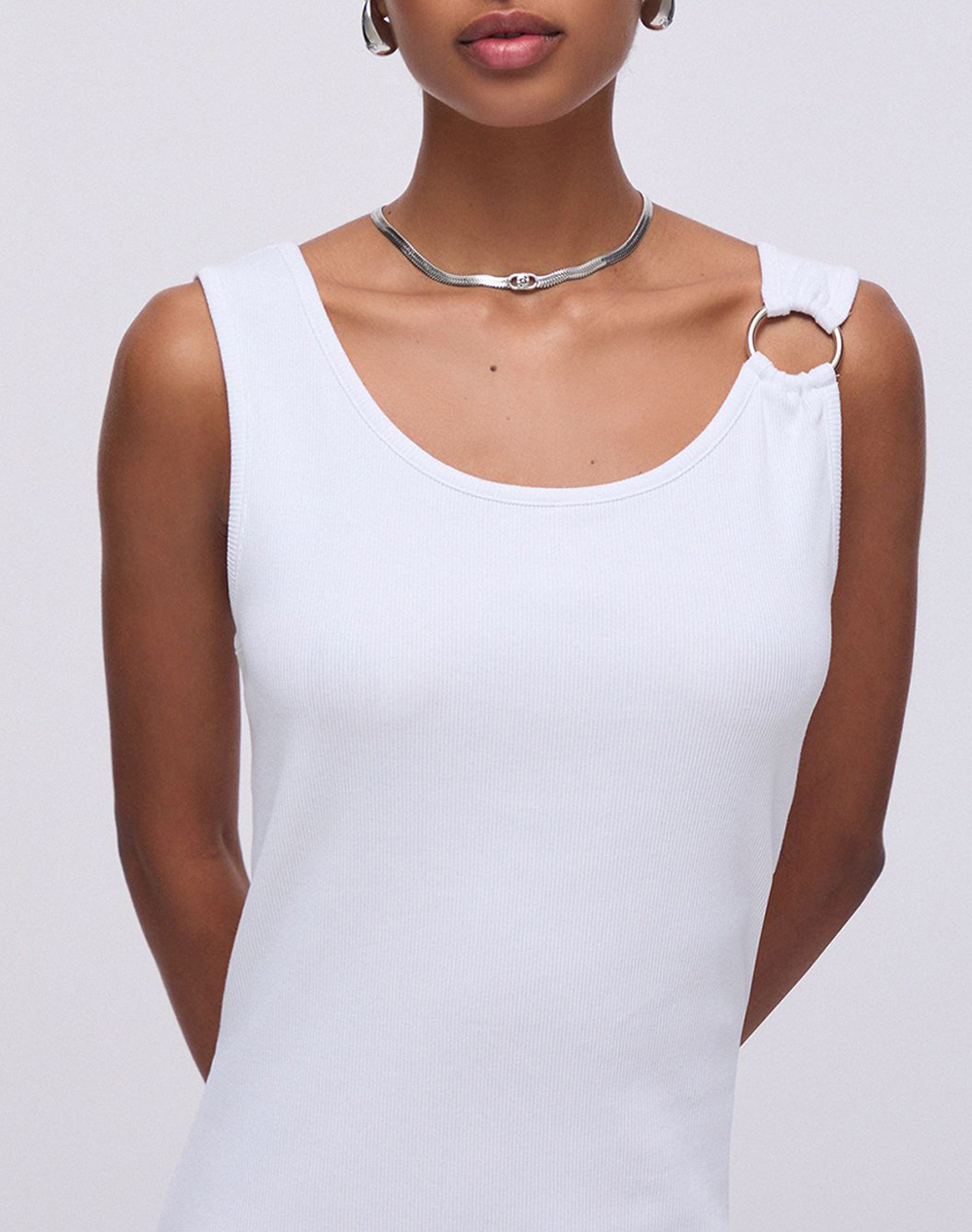 Liu Jo Beachwear Va6J05 Abito Jersey Costina Φόρεμα Γυναικείο Va6129J4822-11110 White Γυναικεία ρούχα φορέματα Politikos Shop Πολιτικός