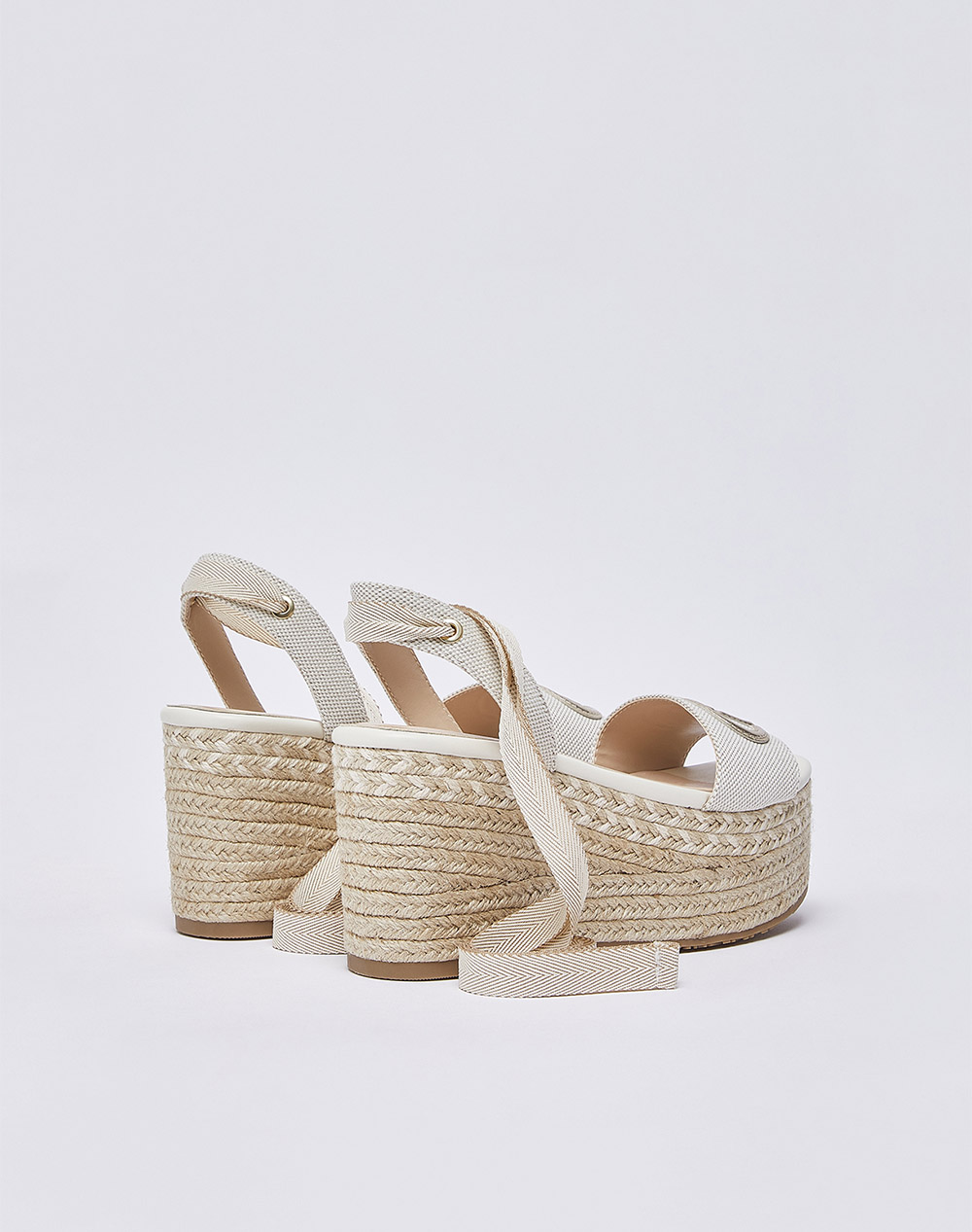 Liujo Dress 2 Bali 02 - Sandal Canvas Metallic Παπουτσι Γυναικείο Sa6085Tx536-00005 Cream Γυναικεία παπούτσια Εσπαντριγιες Σανδαλια Politikos Shop 