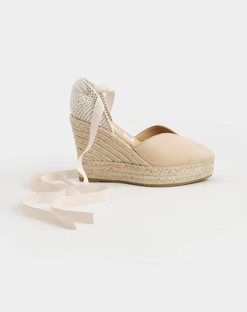 MANEBI MANEBI M 1.1 WH, HAMPTONS HEART-SHAPED WEDGE ESPADRILLES M 1.1 WH-M 1.1 Biege