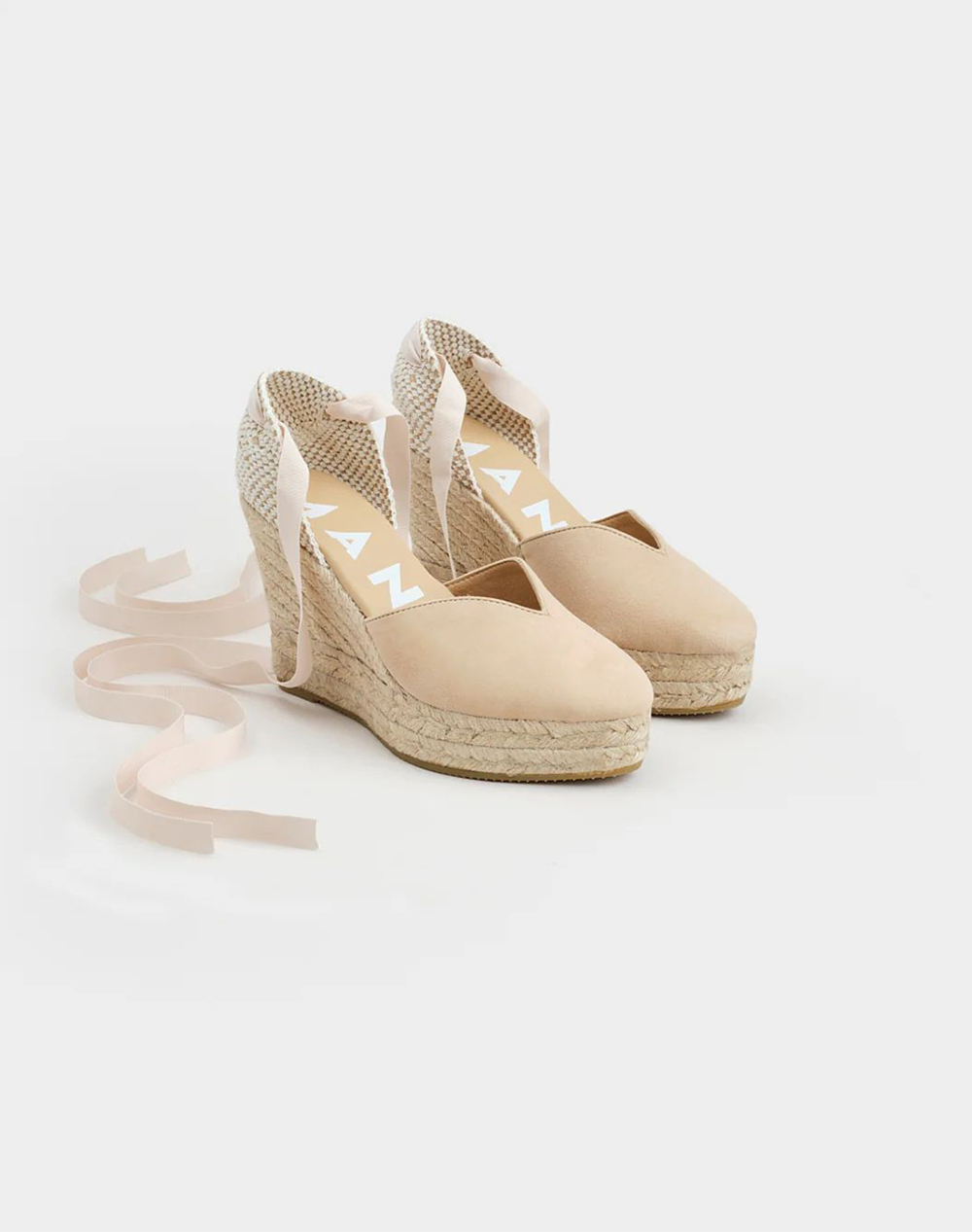 MANEBI M 1.1 WH, HAMPTONS HEART-SHAPED WEDGE ESPADRILLES M 1.1 WH-M 1.1 Biege φωτογραφία