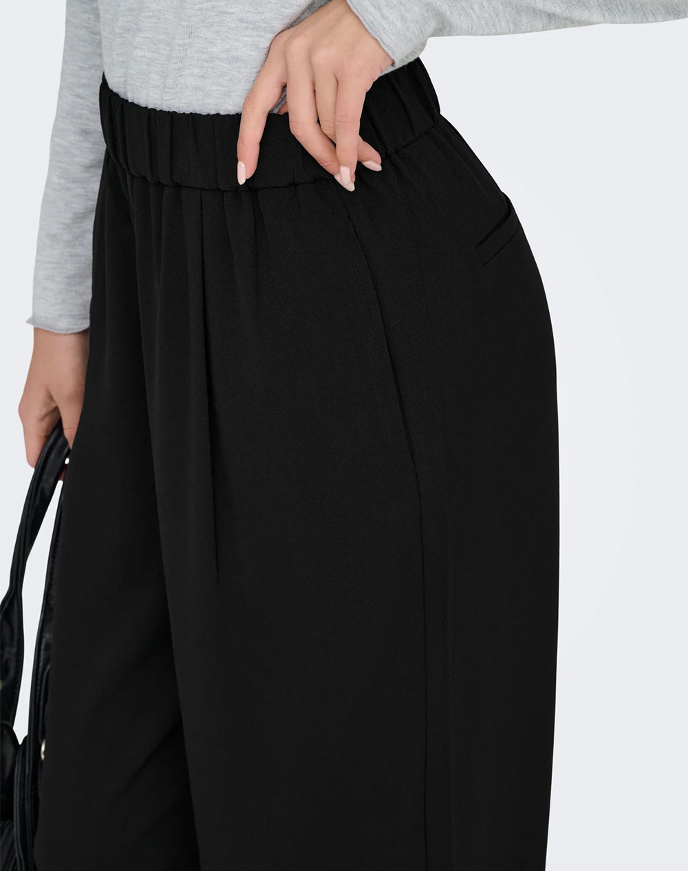 ONLY ONLSVEA LIFE HW PULL-UP PANT PNT 15360389-BLACK Black φωτογραφία