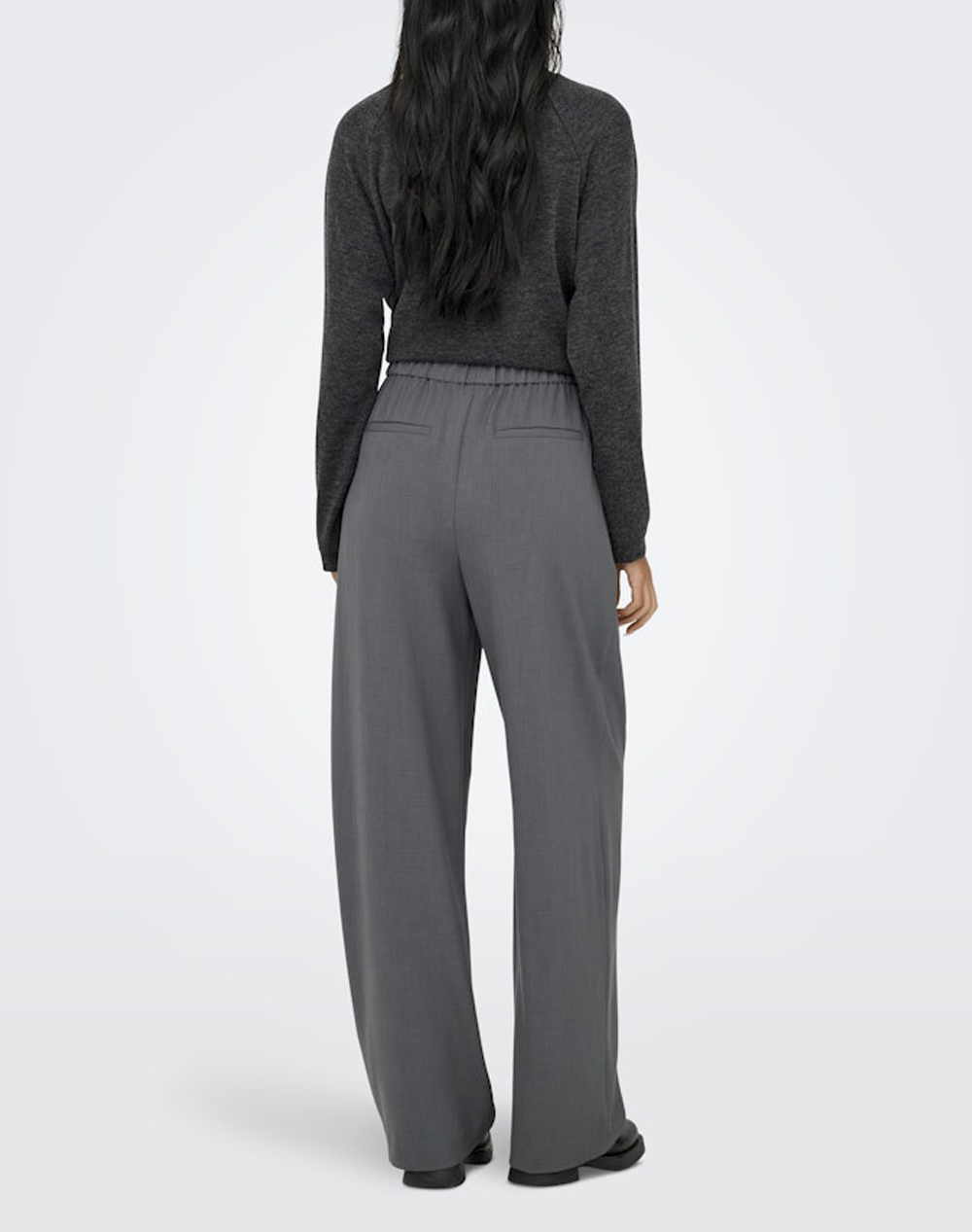 ONLY ONLSVEA LIFE HW PULL-UP PANT PNT 15360389-Dark Grey Melange DarkGray φωτογραφία