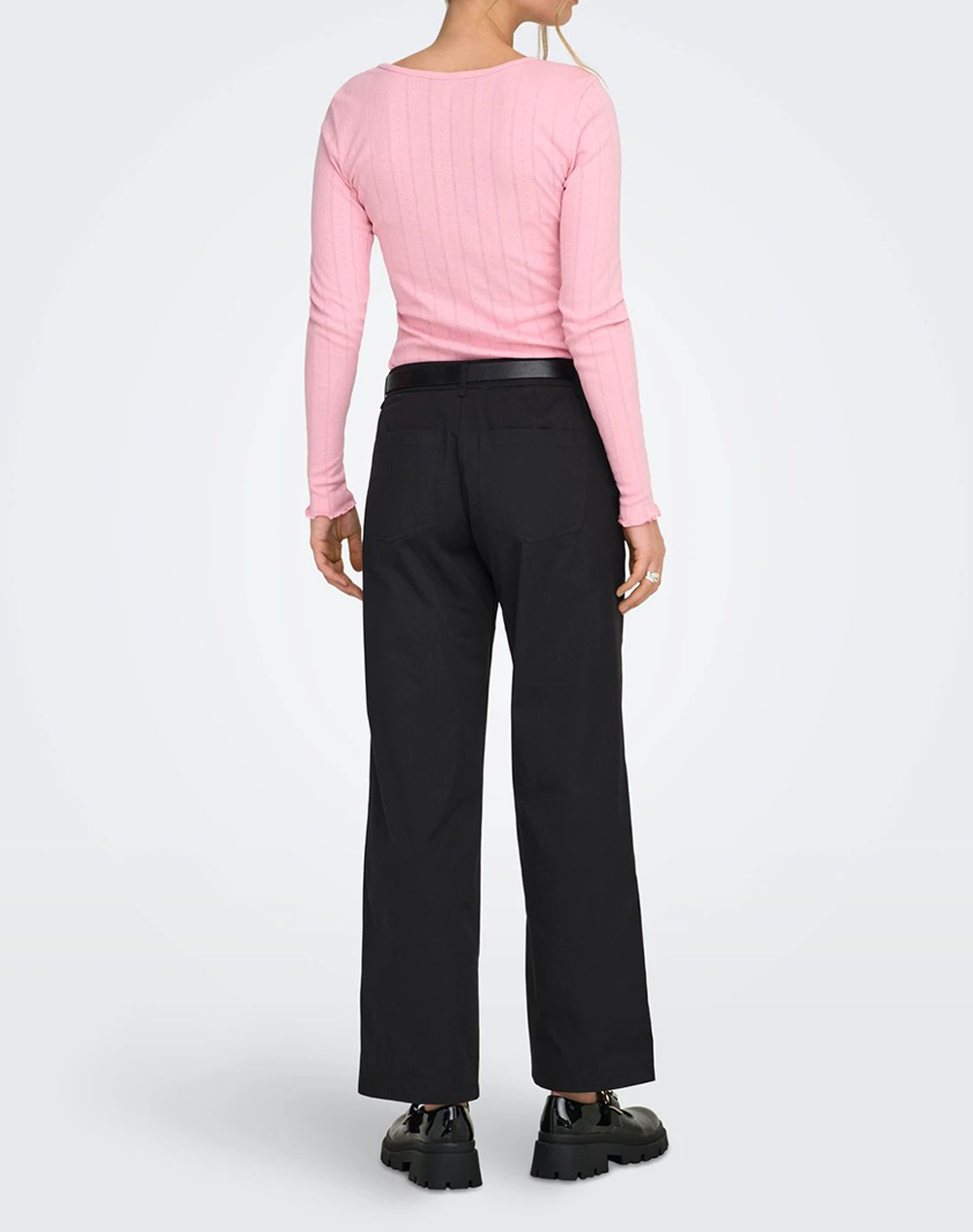 ONLY ONLY ONLTANNY LW WIDE CHINO PANT CC PNT 15364079-BLACK Black - 2