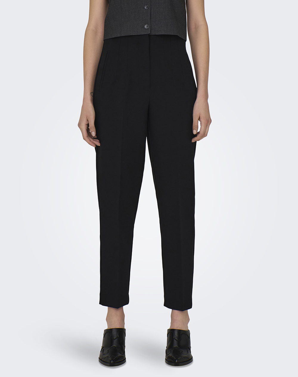 ONLY ONLY ONLRAVEN LIFE HW PANT TLR 15298565-BLACK Black