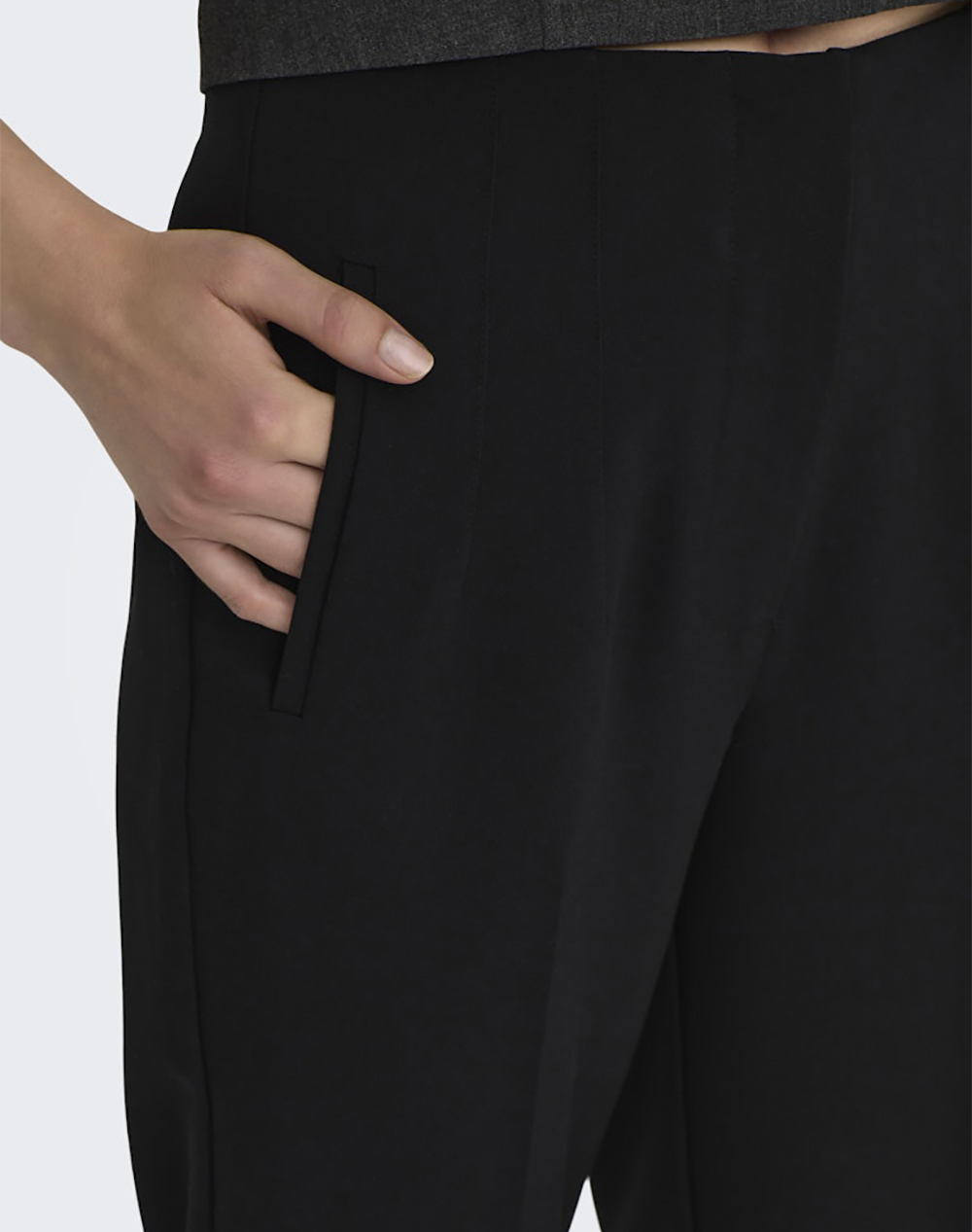 ONLY ONLY ONLRAVEN LIFE HW PANT TLR 15298565-BLACK Black - 3