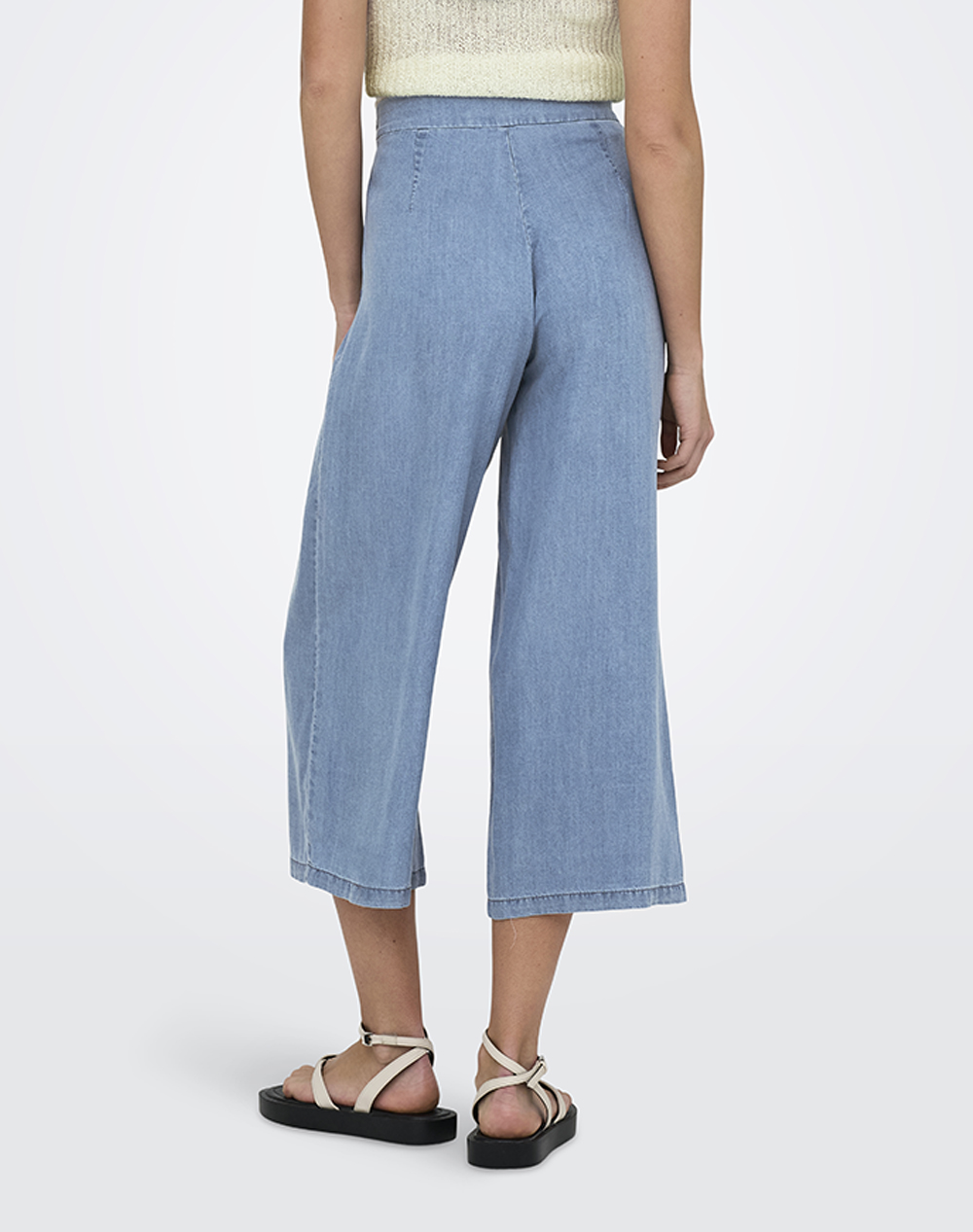 ONLY ONLY ONLCHARIS LIFE LONG CULOTTE PANT CC WVN 15337936-Dark Blue Denim DenimBlue - 2