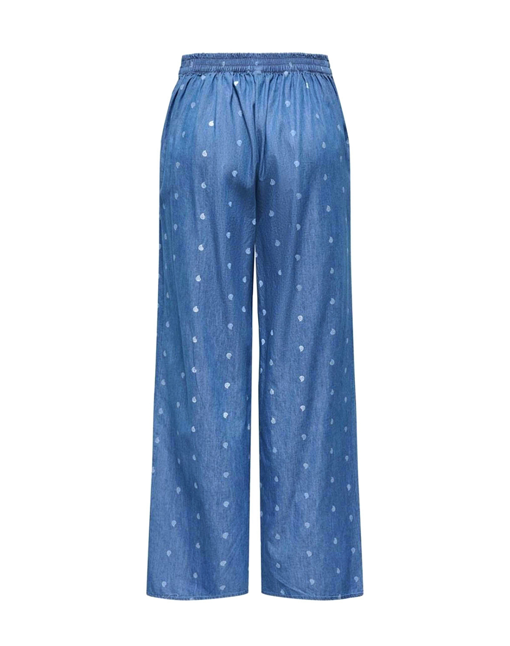ONLY ONLY ONLNOVA AZURE PALAZ PANT WVN 15370331-Medium Blue DenimPaisley JeanBlue - 2